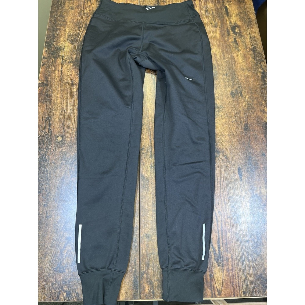 Women's NIKE running pants/leggings black Size XS reflective elements Pocket